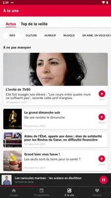 France Inter android App screenshot 3